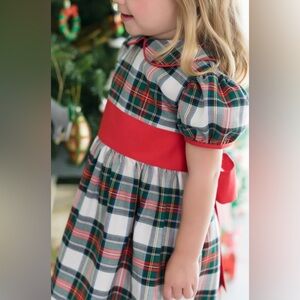 TBBC CINDY LOU SASH DRESS AIKEN PLACE PLACE WITH RICHMOND RED, 2T, Worn once